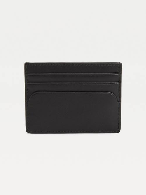 Tommy Hilfiger Commuter Leren Card Holder Portefeuille Heren Zwart | TH328HBM