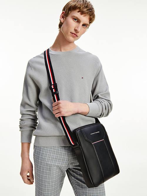 Tommy Hilfiger Commuter Reporter Tassen Heren Zwart | TH430PAH