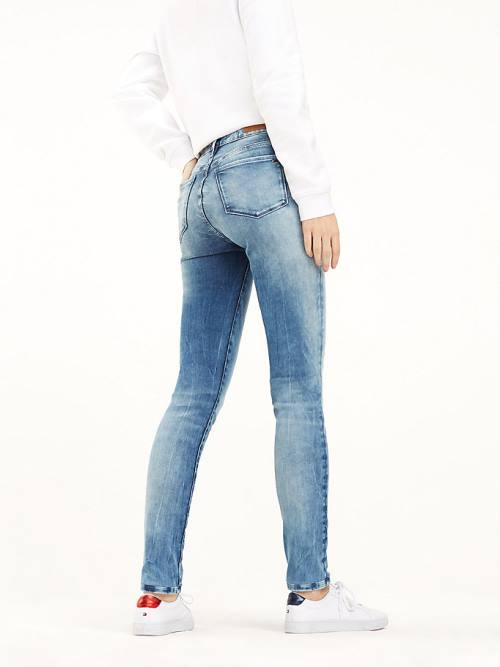 Tommy Hilfiger Como Heritage Skinny Fit Faded Jeans Dames Denim | TH159ZWX