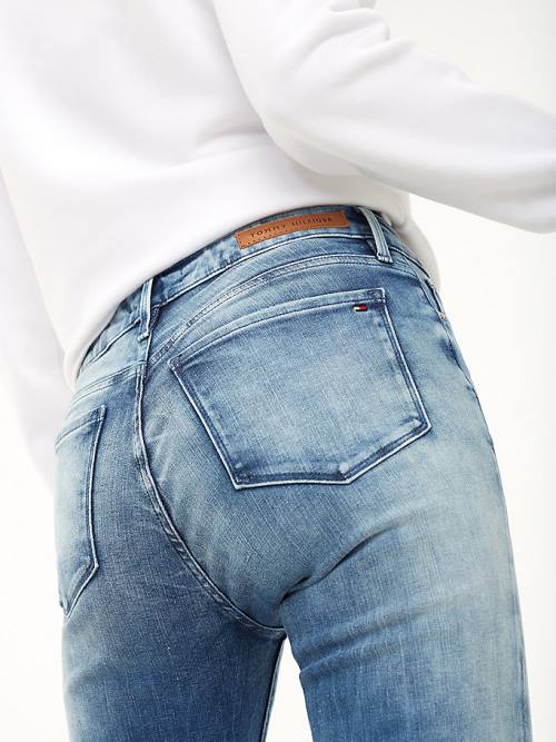 Tommy Hilfiger Como Heritage Skinny Fit Faded Jeans Dames Denim | TH159ZWX