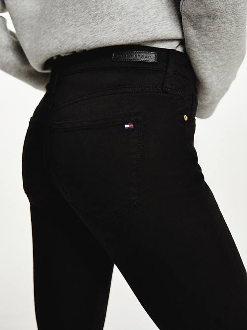 Tommy Hilfiger Como Heritage Skinny Fit Jeans Dames Zwart | TH295ZRV