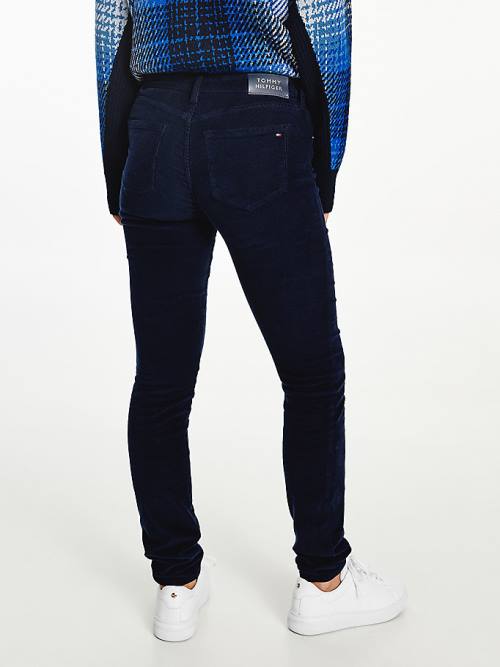 Tommy Hilfiger Como Mid Rise Skinny Corduroy Jeans Dames Blauw | TH670JAQ