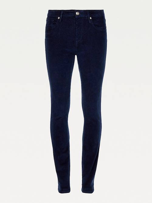 Tommy Hilfiger Como Mid Rise Skinny Corduroy Jeans Dames Blauw | TH670JAQ