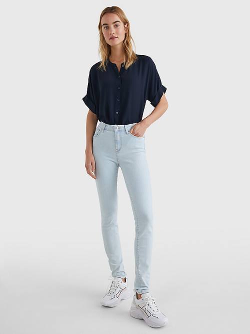 Tommy Hilfiger Como Mid Rise Skinny Jeans Dames Denim | TH745CXM