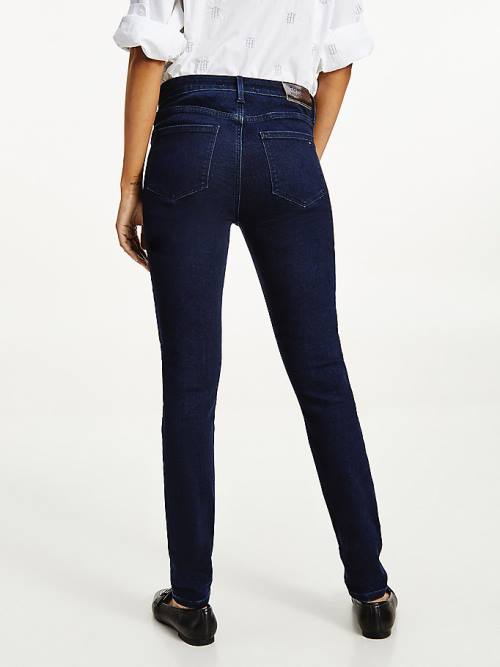 Tommy Hilfiger Como Mid Rise Skinny Monogram Jeans Dames Denim | TH970MKE