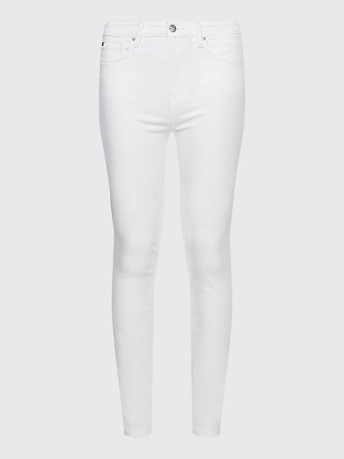 Tommy Hilfiger Como Mid Rise Skinny TH Flex Jeans Dames Wit | TH305FBY