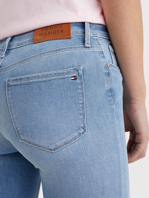 Tommy Hilfiger Como Mid Rise Skinny TH Flex Jeans Dames Denim | TH983KBT