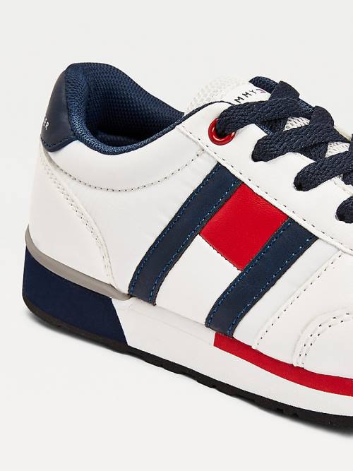 Tommy Hilfiger Contrast Detail Low-Top Sneakers Jongens Wit | TH324QZG