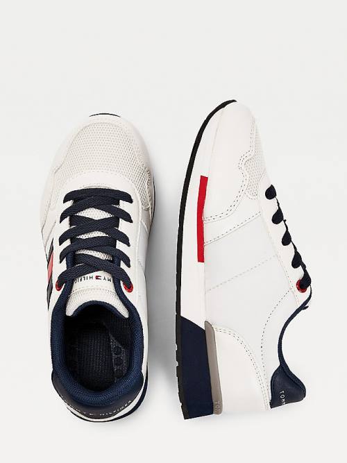 Tommy Hilfiger Contrast Detail Low-Top Sneakers Jongens Wit | TH324QZG