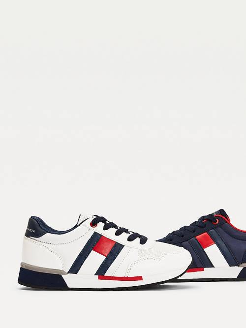 Tommy Hilfiger Contrast Detail Low-Top Sneakers Jongens Wit | TH324QZG