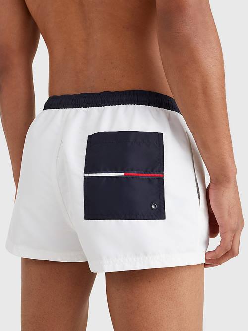 Tommy Hilfiger Contrast Pocket Kort Length Shorts Zwemkleding Heren Wit | TH506VBY