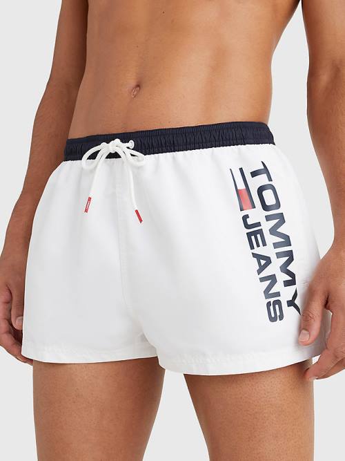 Tommy Hilfiger Contrast Pocket Kort Length Shorts Zwemkleding Heren Wit | TH506VBY