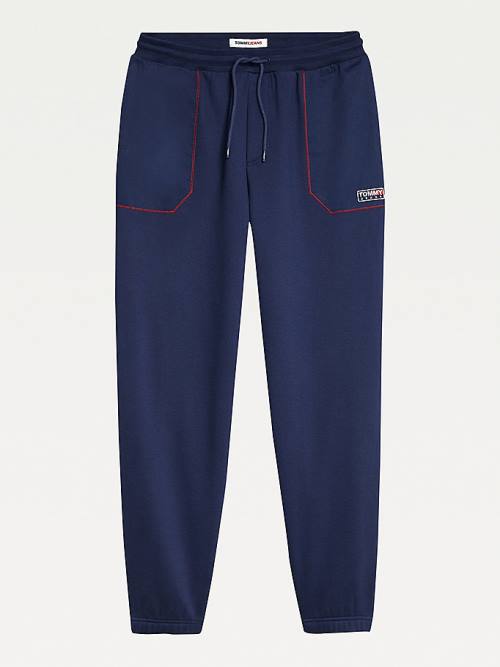 Tommy Hilfiger Contrast Stitch Pocket Joggers Broek Heren Blauw | TH407RAK