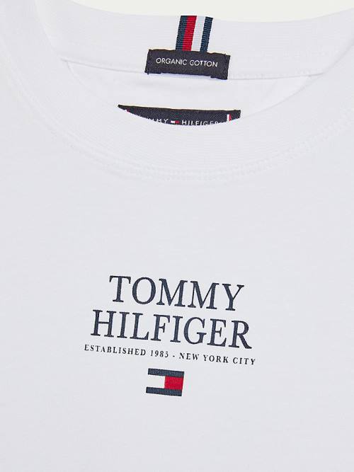 Tommy Hilfiger Contrast Tape Long Sleeve T-shirts Jongens Wit | TH439LEG