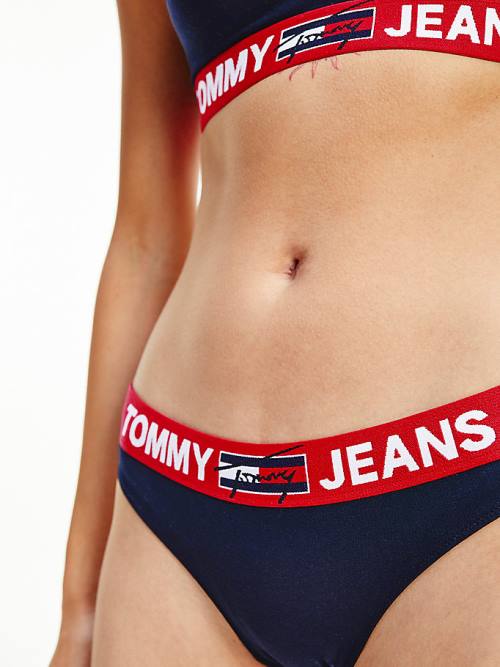 Tommy Hilfiger Contrast Waistband Briefs Ondergoed Dames Blauw | TH047UGW