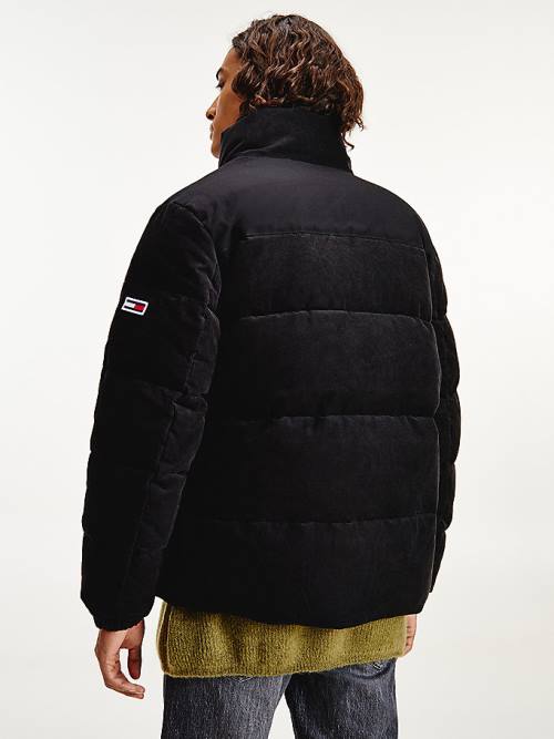 Tommy Hilfiger Corduroy Puffer Jassen Heren Zwart | TH397JQG