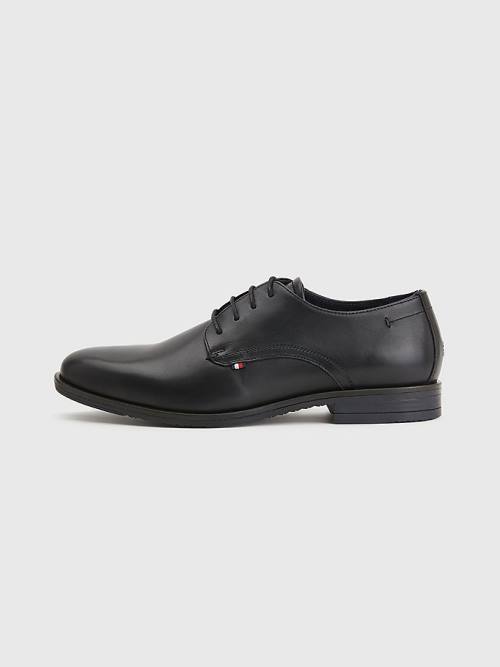 Tommy Hilfiger Core Leren Kanten Up Formele Schoenen Heren Zwart | TH103YQM