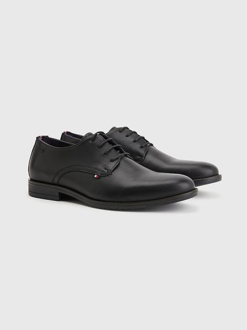 Tommy Hilfiger Core Leren Kanten Up Formele Schoenen Heren Zwart | TH103YQM