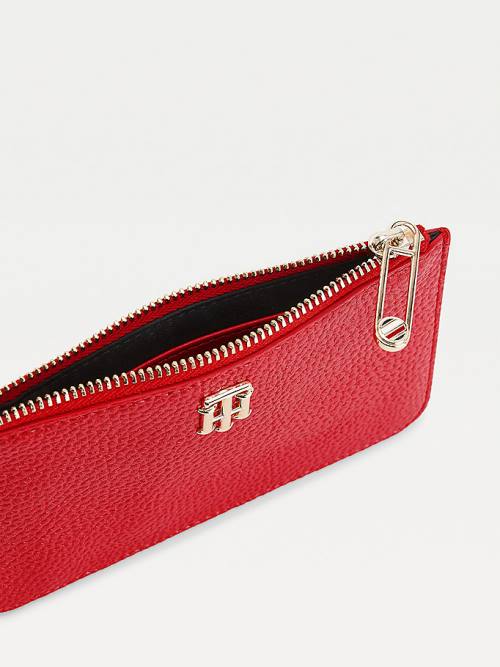 Tommy Hilfiger Credit Card Holder Portefeuille Dames Rood | TH075GOF