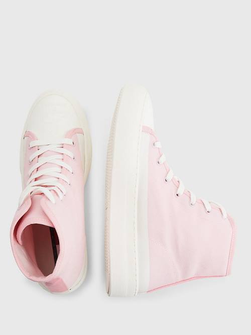 Tommy Hilfiger Crest Canvas High Top Sneakers Dames Roze | TH732WCV