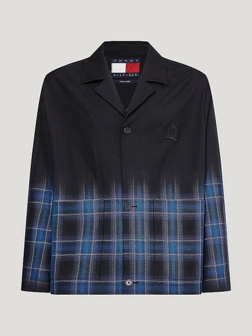 Tommy Hilfiger Crest Fade-Out Print Tailored Blazer Heren Zwart | TH164THZ