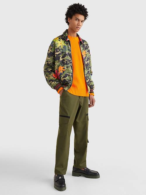 Tommy Hilfiger Crest Floral Camo Tracksuit Jassen Heren Khaki | TH976LWG