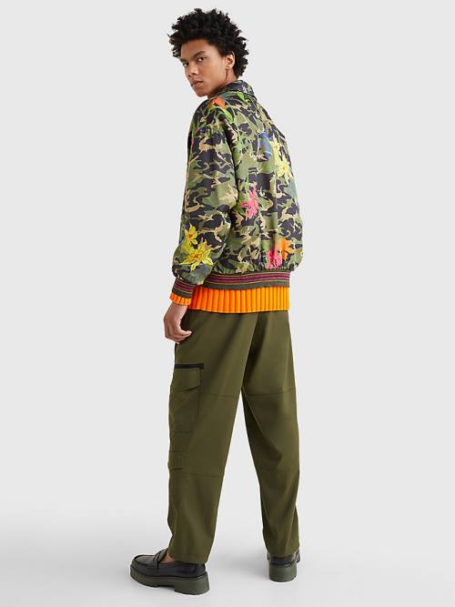 Tommy Hilfiger Crest Floral Camo Tracksuit Jassen Heren Khaki | TH976LWG