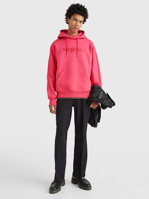 Tommy Hilfiger Crest Hoodie Heren Roze | TH710GHI