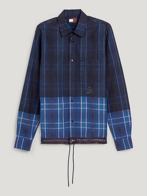 Tommy Hilfiger Crest Ombre Check Overhemd Heren Blauw | TH926SPL