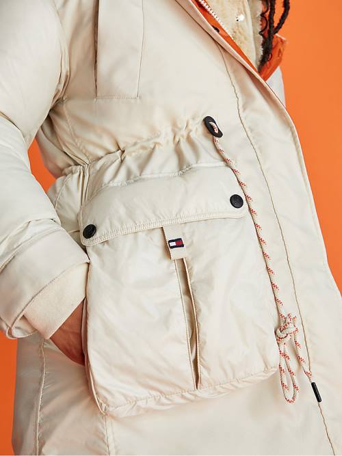 Tommy Hilfiger Crest Parka Jassen Dames Beige | TH358YCR