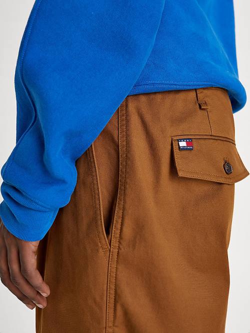 Tommy Hilfiger Crest Relaxed Fit Chinos Broek Heren Bruin | TH928VSN