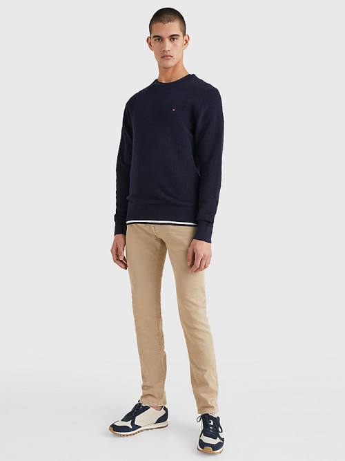 Tommy Hilfiger Crew Neck Jumper Truien Heren Blauw | TH250COG