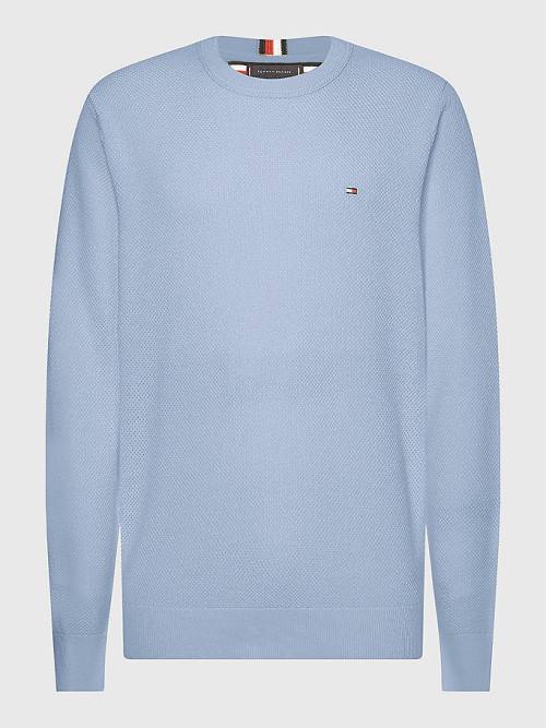 Tommy Hilfiger Crew Neck Jumper Truien Heren Blauw | TH430MAS