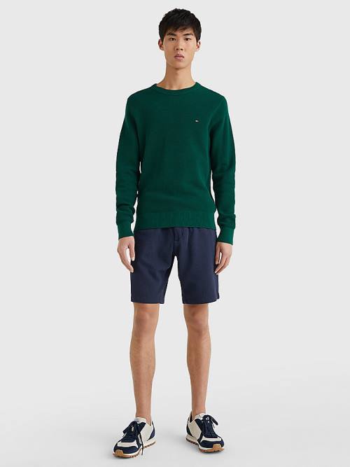 Tommy Hilfiger Crew Neck Jumper Truien Heren Groen | TH615XKU