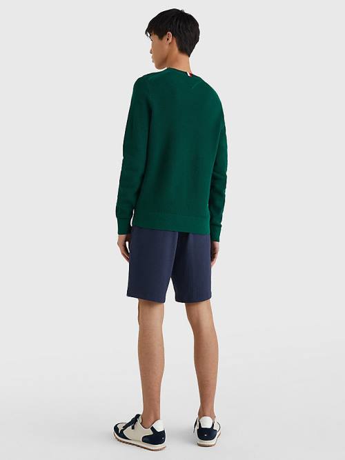 Tommy Hilfiger Crew Neck Jumper Truien Heren Groen | TH615XKU