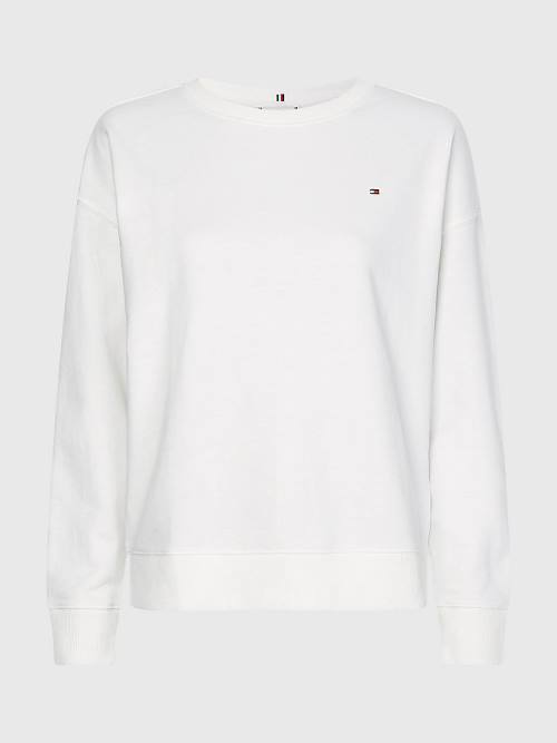 Tommy Hilfiger Crew Neck Relaxed Fit Sweatshirts Dames Wit | TH069QKI