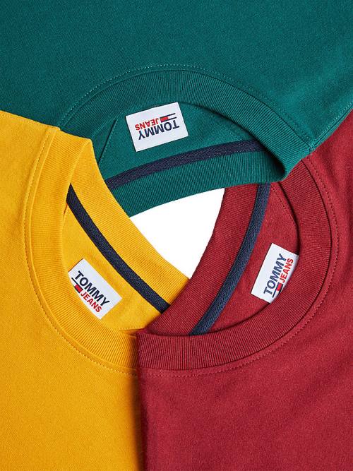 Tommy Hilfiger Crew Neck T-shirts Heren Rood | TH904QMH