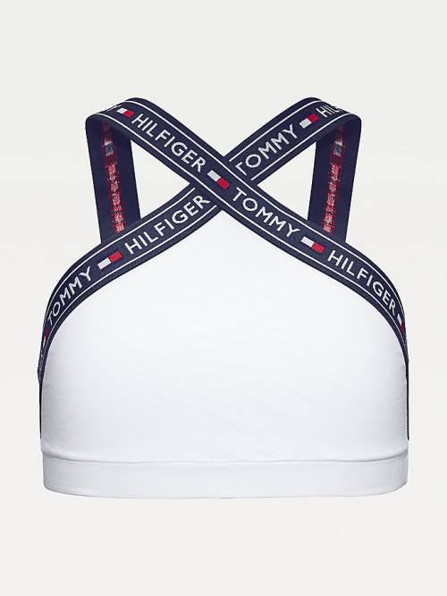 Tommy Hilfiger Crossover Stretch Katoenen Bralette Ondergoed Dames Wit | TH063AZT