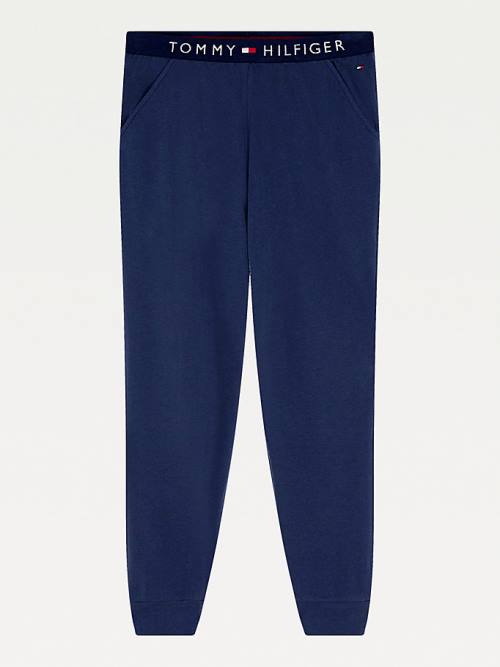 Tommy Hilfiger Cuffed Katoenen Joggers Pyjamas Dames Blauw | TH719BHU