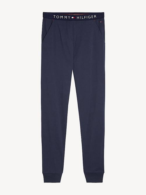 Tommy Hilfiger Cuffed Katoenen Joggers Pyjamas Dames Blauw | TH719BHU