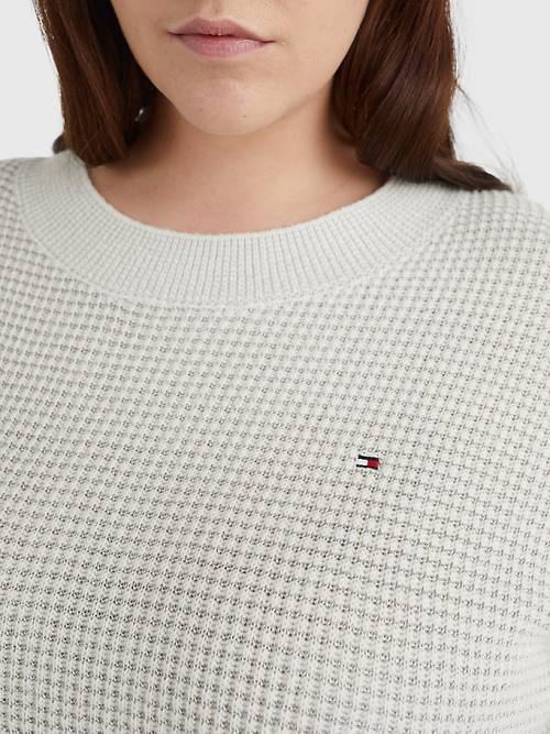 Tommy Hilfiger Curve Alpaca Wool Relaxed Fit Jumper Truien Dames Grijs | TH240QJH