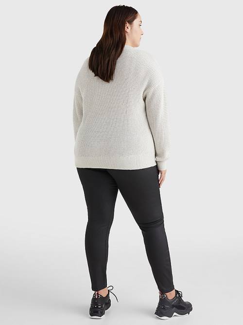 Tommy Hilfiger Curve Alpaca Wool Relaxed Fit Jumper Truien Dames Grijs | TH240QJH