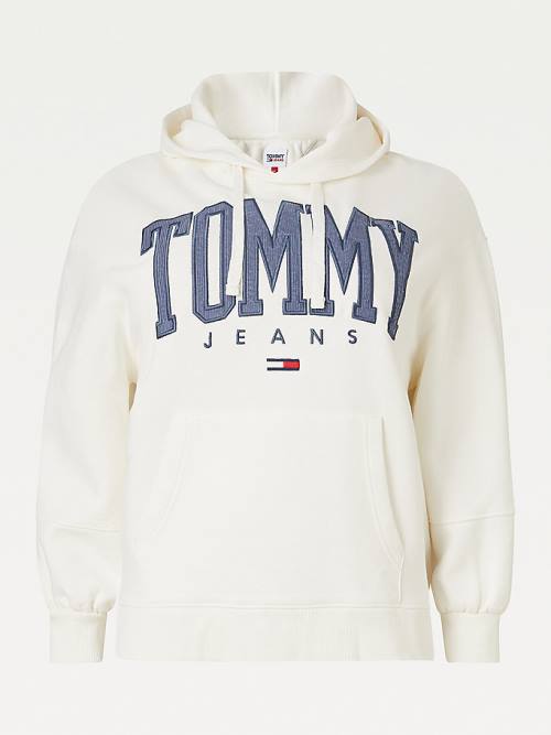 Tommy Hilfiger Curve College Relaxed Fit Hoodie Dames Wit | TH360JPA