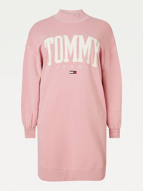 Tommy Hilfiger Curve College Sweatshirt Jurken Dames Roze | TH318FJS