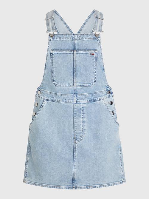 Tommy Hilfiger Curve Denim Dungaree Jurken Dames Denim | TH283EDF