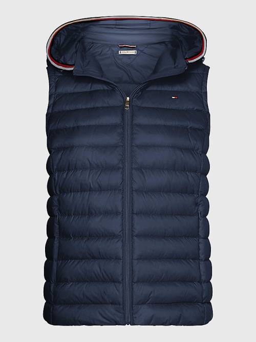 Tommy Hilfiger Curve Down-Filled Quilted Vest Jassen Dames Blauw | TH682PCS