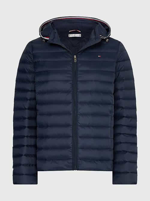 Tommy Hilfiger Curve Essential Removable Hood Down Jassen Dames Blauw | TH143FOK