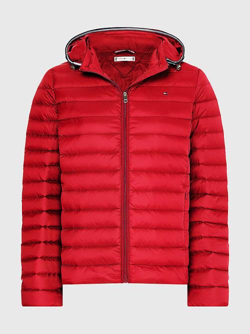 Tommy Hilfiger Curve Essential Removable Hood Down Jassen Dames Rood | TH691ESZ