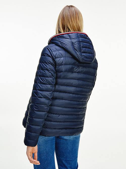 Tommy Hilfiger Curve Essential Removable Hood Down Jassen Dames Blauw | TH728KMO