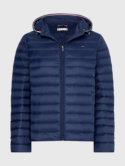 Tommy Hilfiger Curve Essential Removable Hood Down Jassen Dames Blauw | TH728KMO